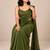 crush silk blend fancy partywear saree with sequence embellished blouse