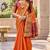 silk blend saree paired with a beautifully matching woven blouse