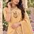 traditional silk blend saree adorned with intricate zari weaving and a beautifully matching blouse