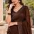 Partywear fandy satin saree featuring jarkan work for a rich and glamorous look