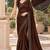 Partywear fandy satin saree featuring jarkan work for a rich and glamorous look