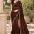 Partywear fandy satin saree featuring jarkan work for a rich and glamorous look