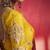 rani pink silk blend saree with mustard yellow embroidered blouse & zari border