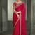 rani pink faux chiffon saree with tone-on-tone embroidered blouse