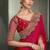 rani pink faux chiffon saree with tone-on-tone embroidered blouse