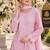 Pink georgette readymade suit with embroidery & sequence work