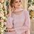 Peach georgette readymade suit with embroidery & sequence work