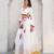 White Rayon Readymade Navratri Lehenga Choli with Embroidery & Mirror Work