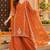 Women's roman silk kurti set with organza dupatta – elegant ethnic wear