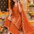 Women's roman silk kurti set with organza dupatta – elegant ethnic wear