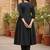Women's Long Flared V-Neck with Button Details Anarkali shape Empire Waist,Kurta Pant Set