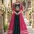 D Green Rayon Readymade Navratri Lehenga Choli with Kutchi Patchwork