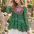 Green&White Georgette Readymade Navratri Lehenga Choli with Kutchi Patchwork