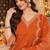 Women's roman silk kurti set with organza dupatta – elegant ethnic wear