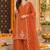 Women's roman silk kurti set with organza dupatta – elegant ethnic wear