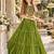 Green Cotton Readymade Navratri Lehenga Choli with Thread & Sequence Work