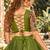 Green Cotton Readymade Navratri Lehenga Choli with Thread & Sequence Work