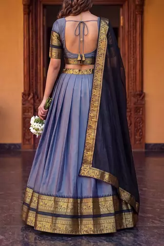 Tradition South Style Poly Cotton Half Saree