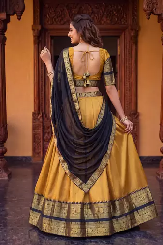 Tradition South Style Poly Cotton Half Saree