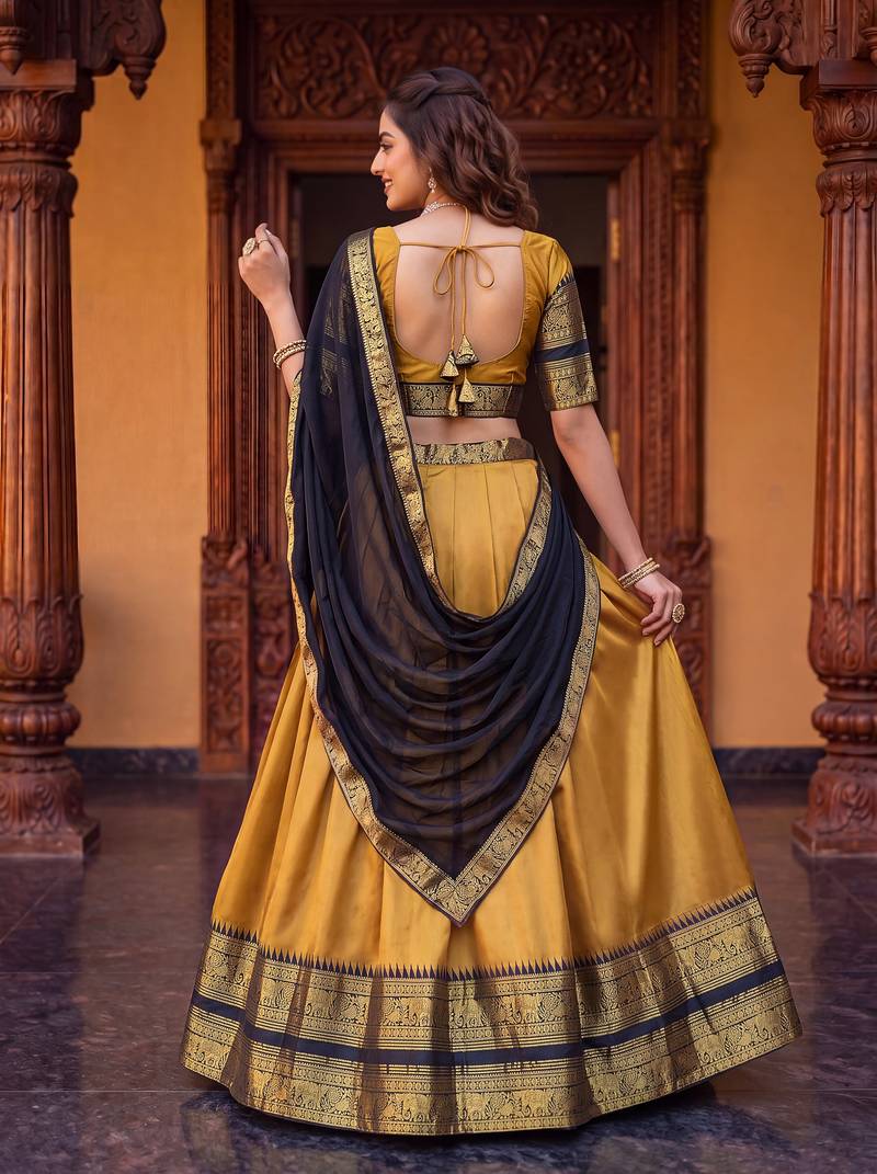 Tradition South Style Poly Cotton Half Saree