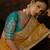 golden viscose zari heavy embroidery sequince work designer  saree