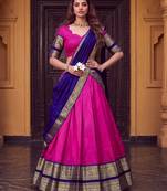Tradition South Style Poly Cotton Half Saree