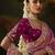 onion pink viscose zari heavy embroidery sequince work designer  saree