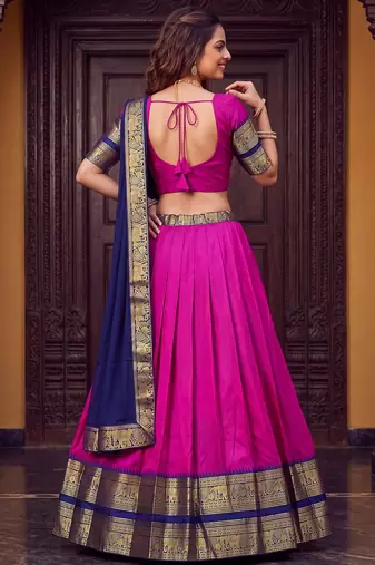 Tradition South Style Poly Cotton Half Saree