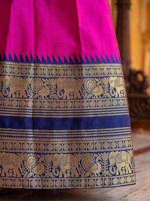 Tradition South Style Poly Cotton Half Saree 5
