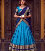 Tradition South Style Poly Cotton Half Saree
