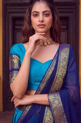 Tradition South Style Poly Cotton Half Saree