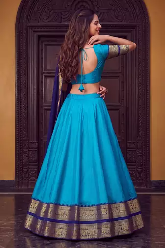 Tradition South Style Poly Cotton Half Saree