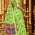green floral muga cotton blend jamdani saree with blouse