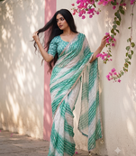 Green ombre party wear saree