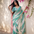 Green ombre party wear saree