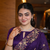 Beautiful purple cut work border fancy saree with embroidered blouse