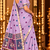 lavender floral muga cotton blend jamdani saree with blouse