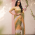 Mustard yellow ombre party wear saree