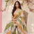 Mustard yellow ombre party wear saree