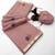 pink floral muga cotton blend jamdani saree with blouse