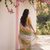 Mustard yellow ombre party wear saree