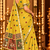 yellow floral muga cotton blend jamdani saree with blouse