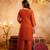 Orange embroidered kurta with palazzo & dupatta set