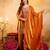 Orange embroidered kurta with ghaghra palazzo & dupatta set