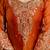 Orange embroidered kurta with ghaghra palazzo & dupatta set