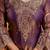 Wine embroidered kurta with ghaghra palazzo & dupatta set