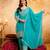 Sky blue embroidered kurta with salwar & dupatta set