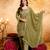 Mehendi embroidered kurta with salwar & dupatta set
