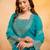 Sky blue embroidered kurta with salwar & dupatta set