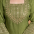Mehendi embroidered kurta with salwar & dupatta set